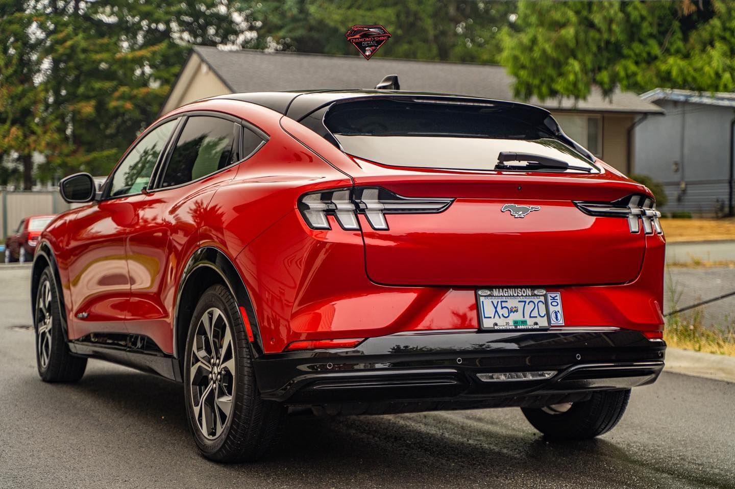 red car with ceramic coating