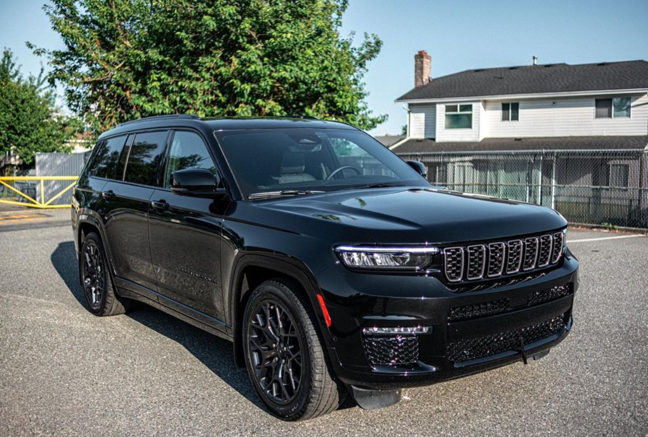 ceramic coated vehicle parked outside