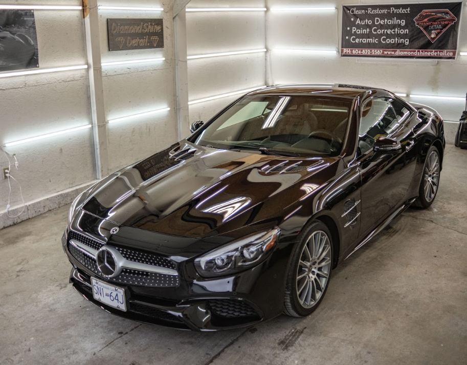 black car with PPF