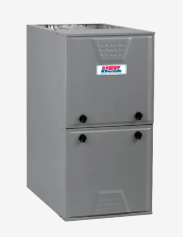 A gray furnace with a sticker on it that says ' keep ' on it