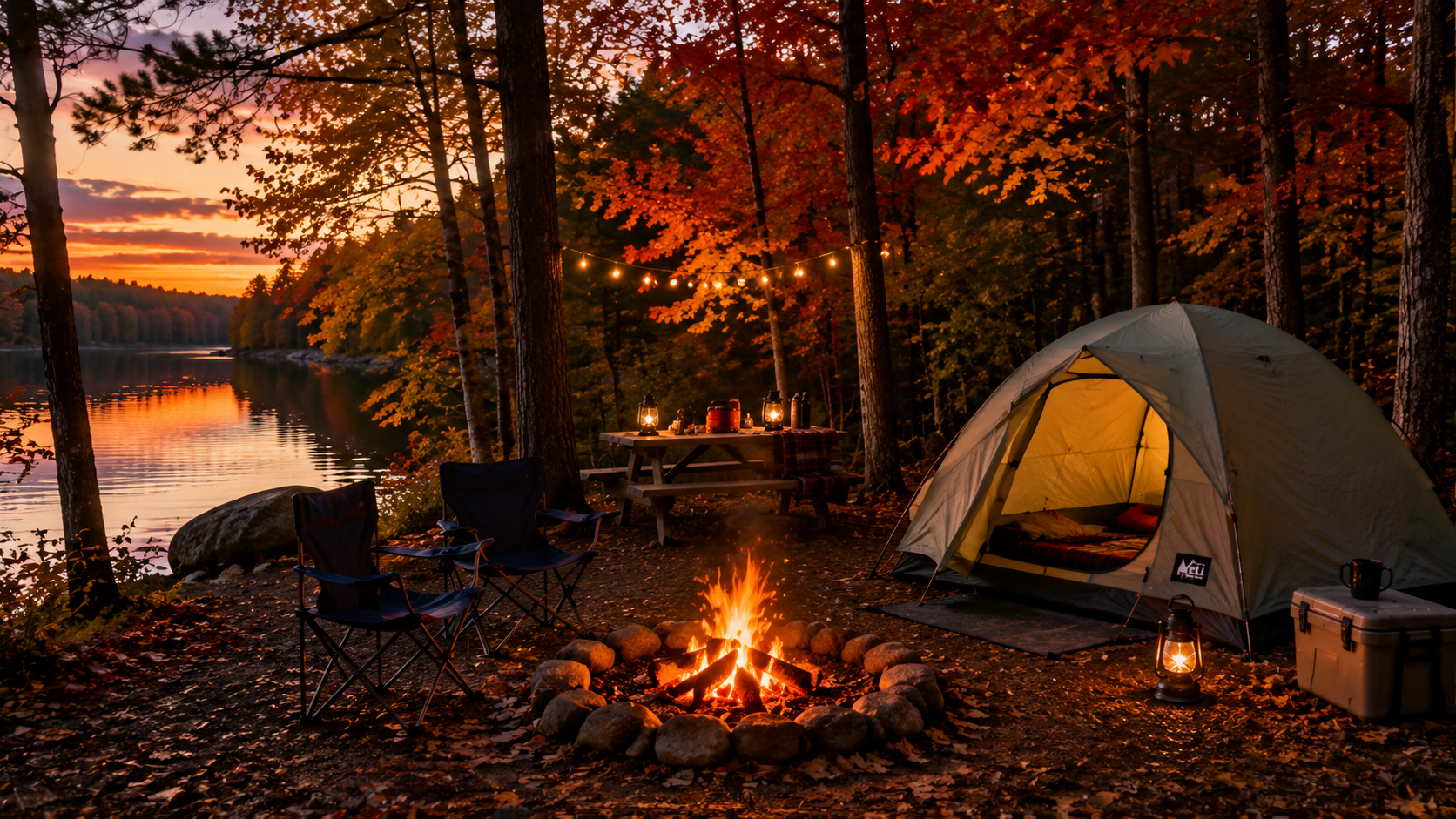 Nature’s Campsites outdoor camping Mystic CT fall season