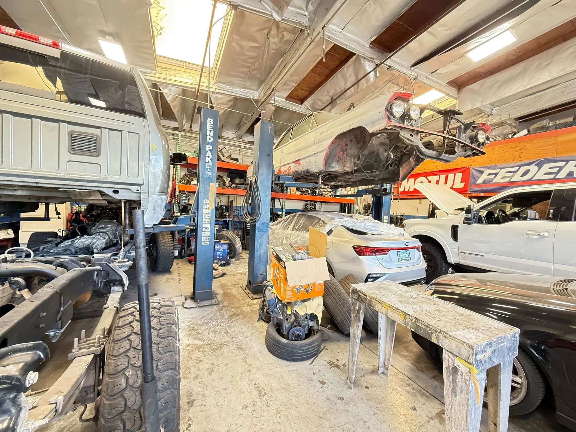 Inside Five Star Truck & Auto Repair in Anaheim, CA