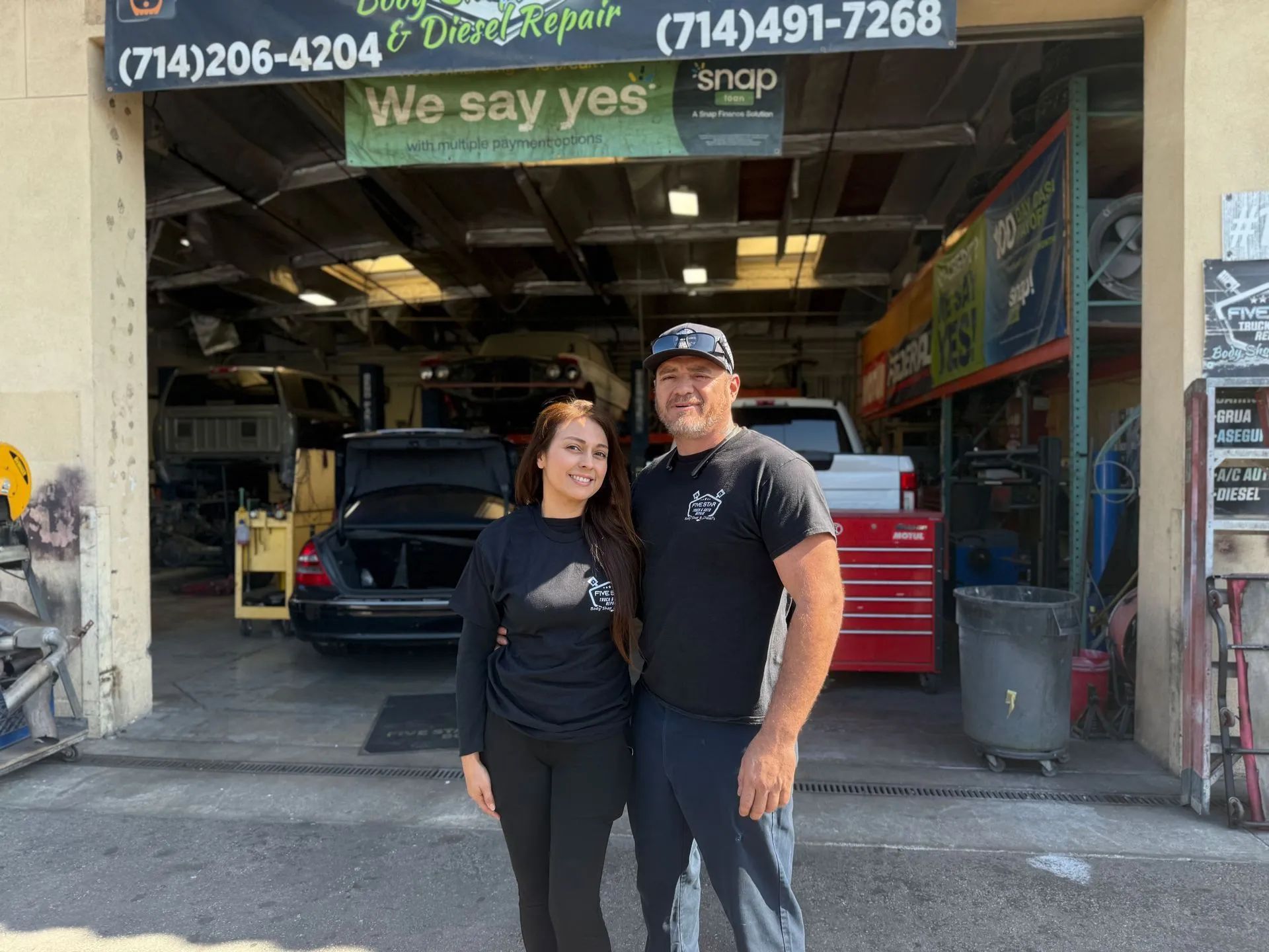 The owners of Five Star Truck & Auto Repair