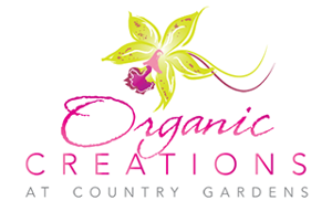 Logo: Orchid flower above the words 