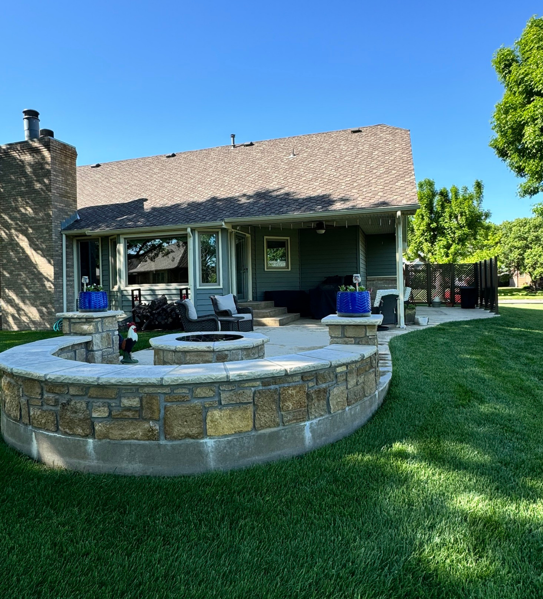 Outdoor fire pits in Wichita, KS with Tony Giesel Construction