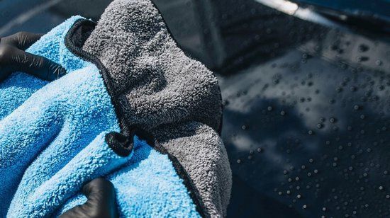 K2 Flossy Pro - Microvezel Handdoek - 60x90cm - Grijs/Blauw - 800 gsm