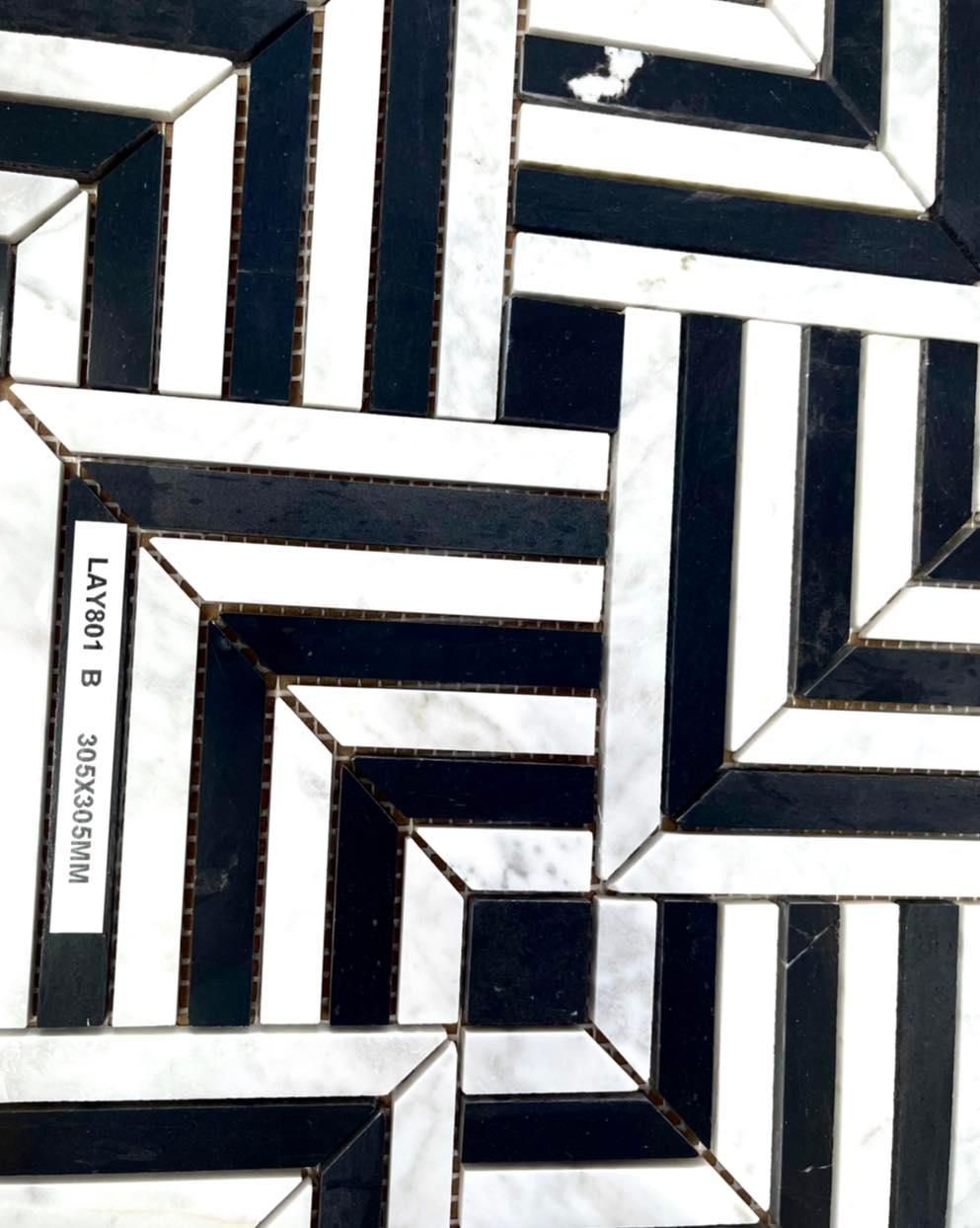A Black And White Striped Tile With A Label โ Tile Centre NT In Winnellie, NT