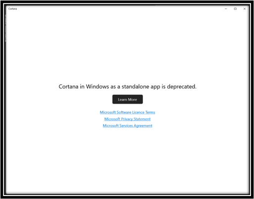 Western Training Solutions - Cortana Error Message