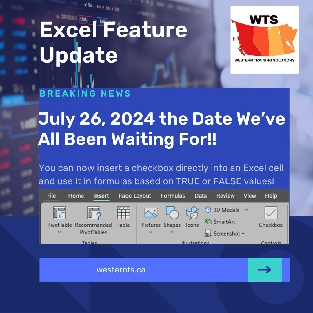Western Training Solutions - Excel Checkboxes- New Features