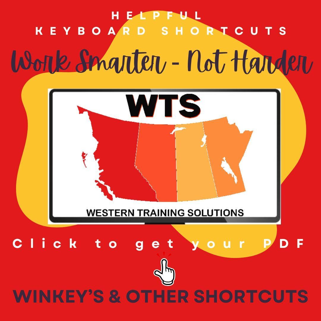 Western Training Solutions - Helpful Keyboard Shortcuts
