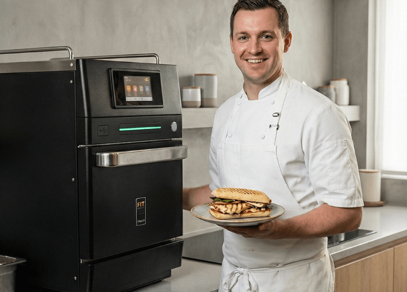 Horno de alta velocidad para optimizar la preparación de alimentos en cocina profesional