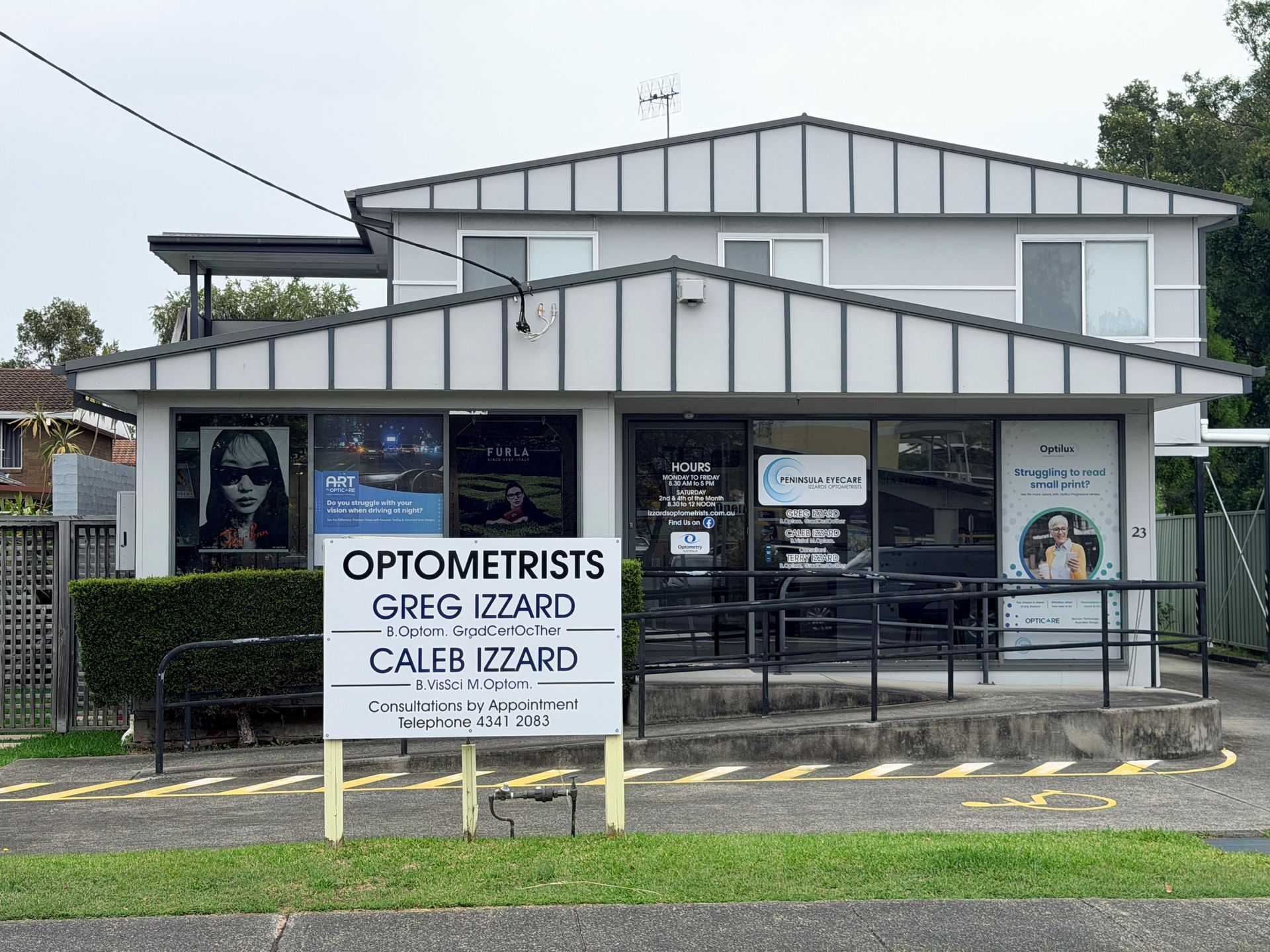 Optometrists Storefront — Peninsula Eyecare Izzards Optometrists in Woy Woy, NSW
