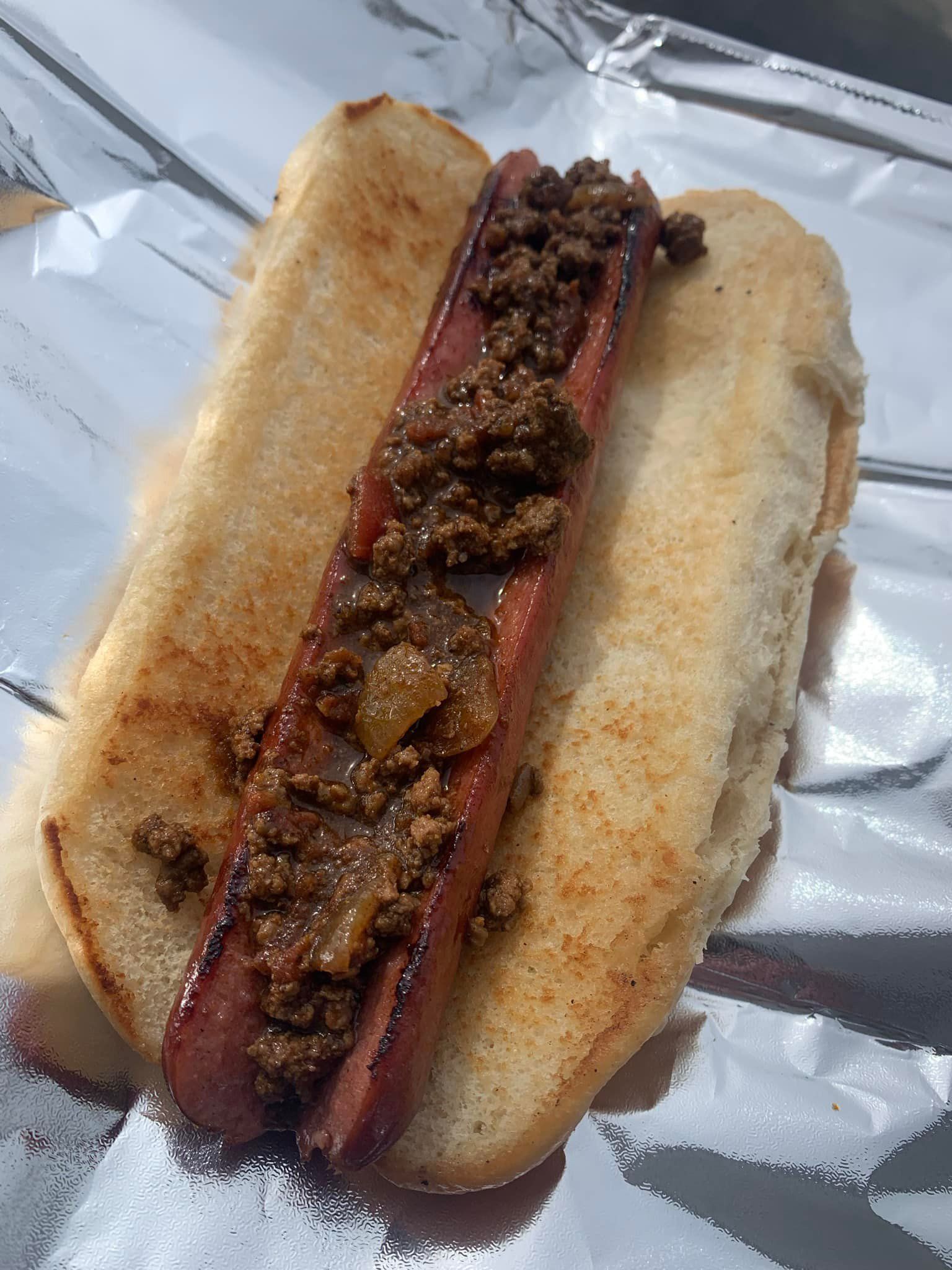 Hotdog Filled With Meat — Orlando, FL — The Hot Dog Guy Catering