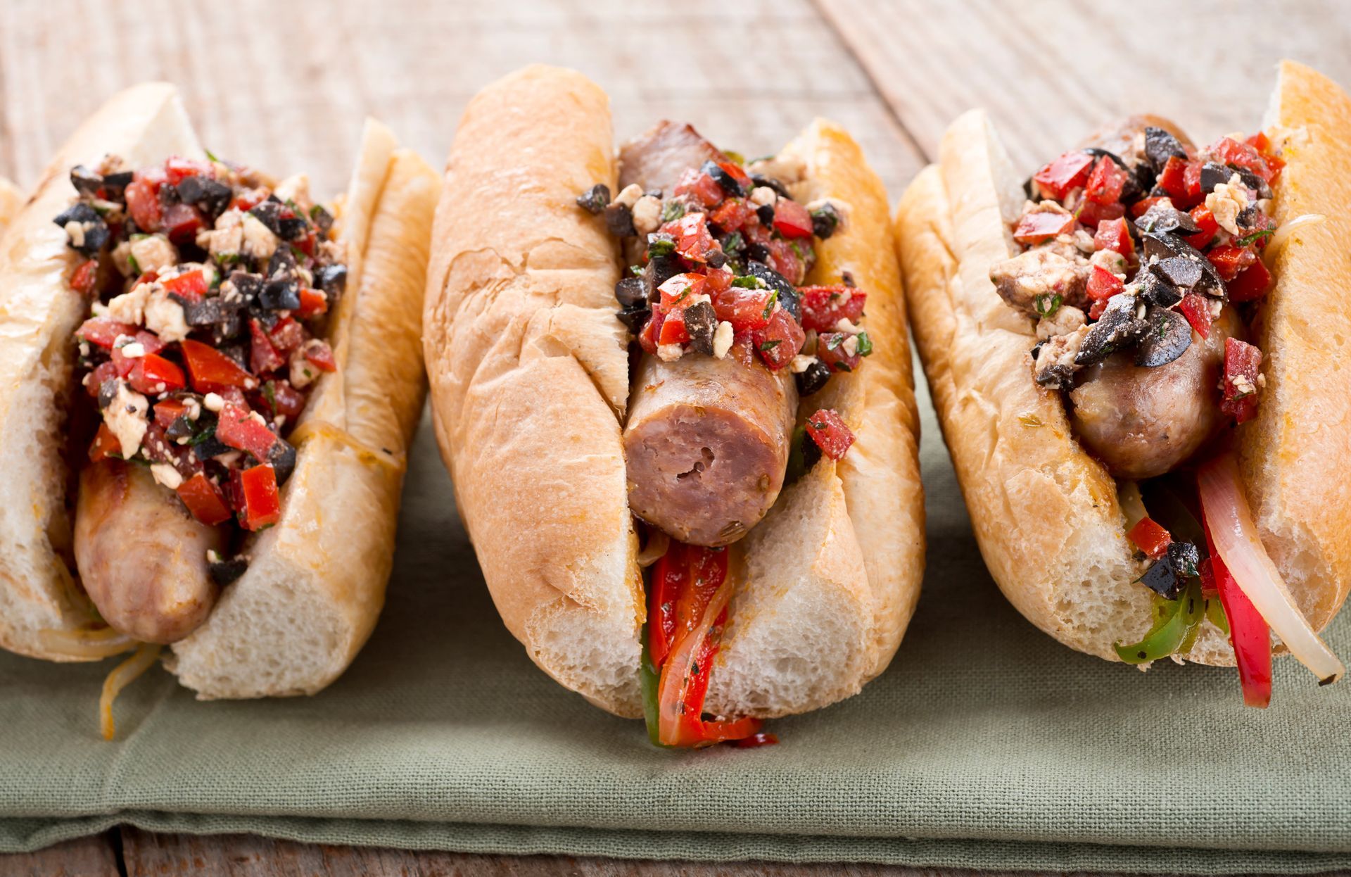 Italian Sausage in Hoagie Rolls Italian Sausage in Hoagie Rolls