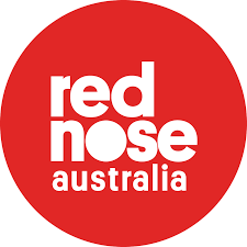 Red Nose Australia logo: White text on a red circle.