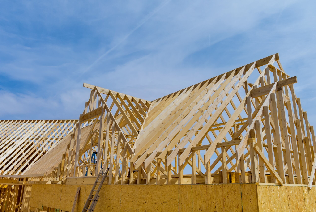 Wooden Roof Trusses Being Constructed on a Building Frame — Wilko Plate (Aust) Pty Ltd in Innisfail, QLD