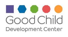 Good Child Development Center logo with five colored hexagons above the name