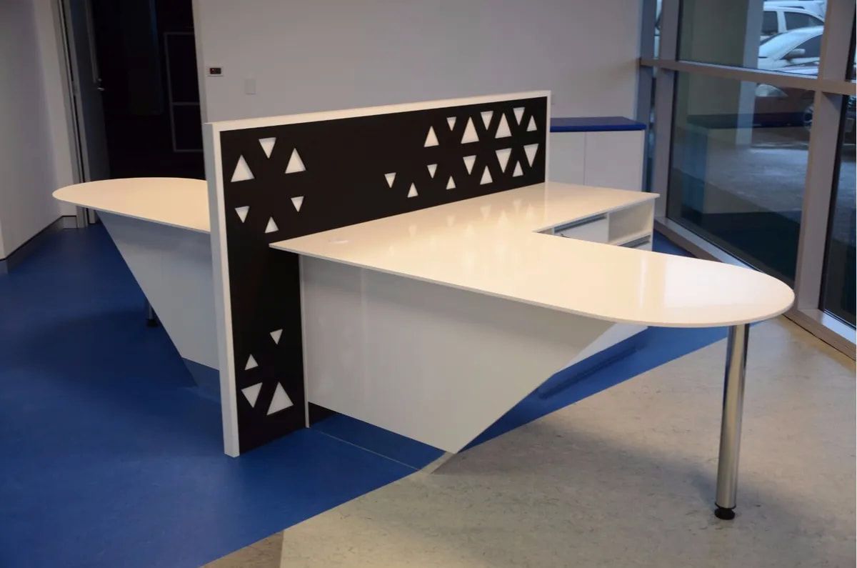 A White and Black Desk — Designer Kitchens in Berrimah, NT
