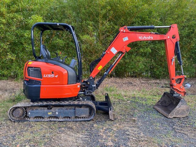Front Side Left Mini Excavator — Excavator & Mini Excavator Hire in Boomerang Beach, NSW