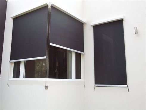 White Building With Black Blinds on the Windows — Blind Outfitters in Herberton, QLD
