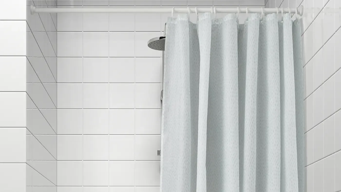 White Tiled Bathroom with Support Rails Fitted to Wall — Blind Outfitters in Atherton, QLD