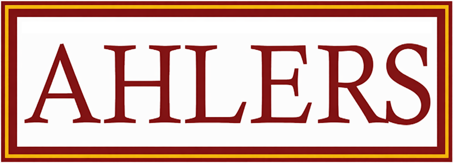 A logo for a company called ahlers roofing and construction