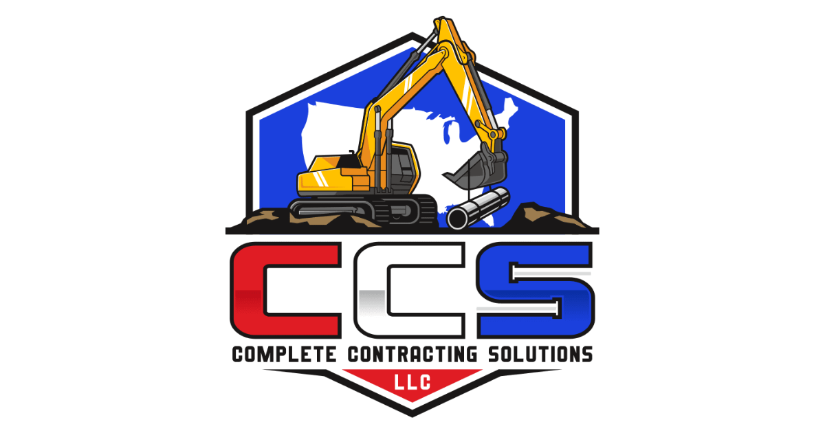 A logo for a construction company called complete contracting solutions llc.