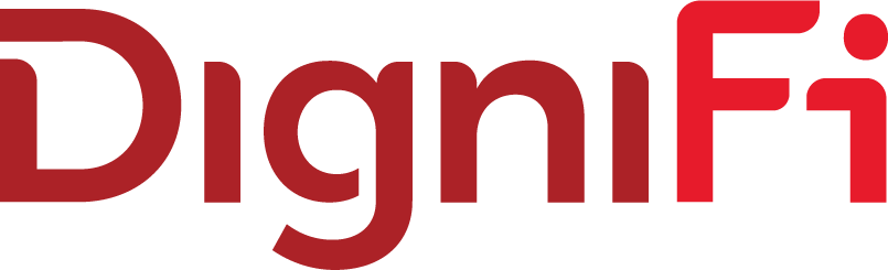 Logo for CFNA, a blue-colored text with a design of a red, teal, and light-blue shapes on the left | Dayton Tire & Auto