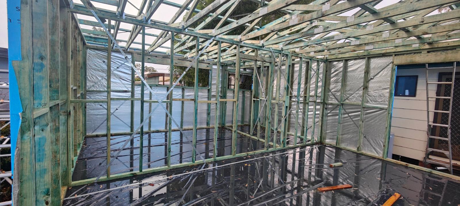 Interior Framing of a Building Under Construction — Carl Whelan Building & Renovations In Gosford, NSW