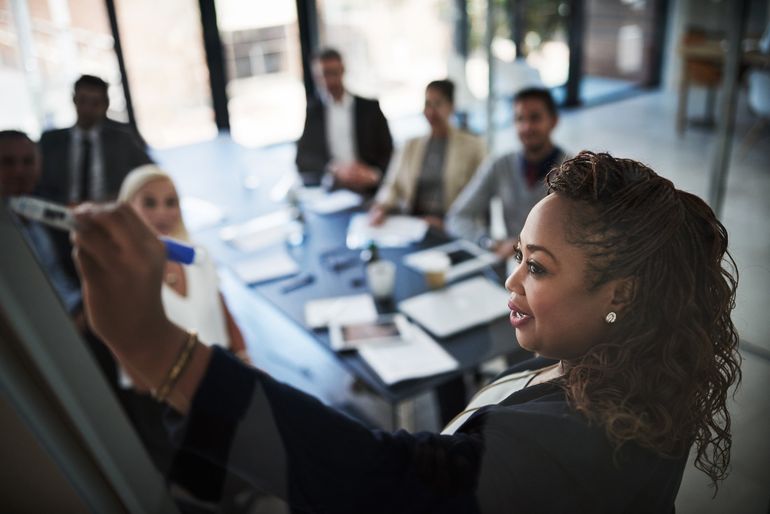 Meeting in Board Room — Tucker, GA — Choice Insurance & Tax Group