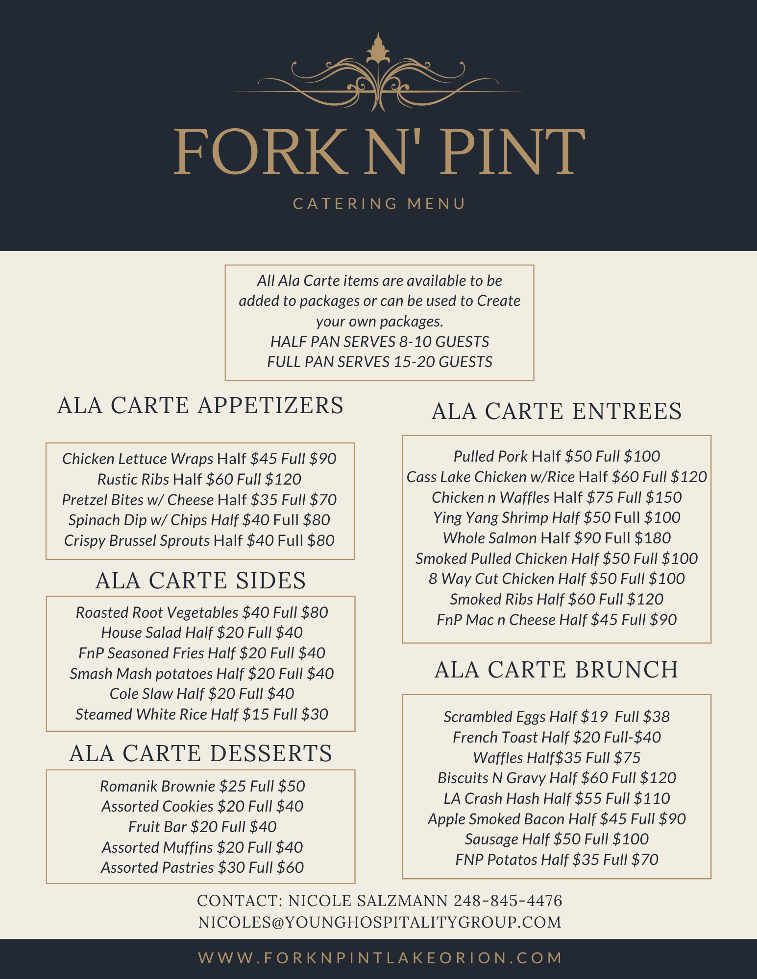 Catering Fork N' Pint Lake Orion