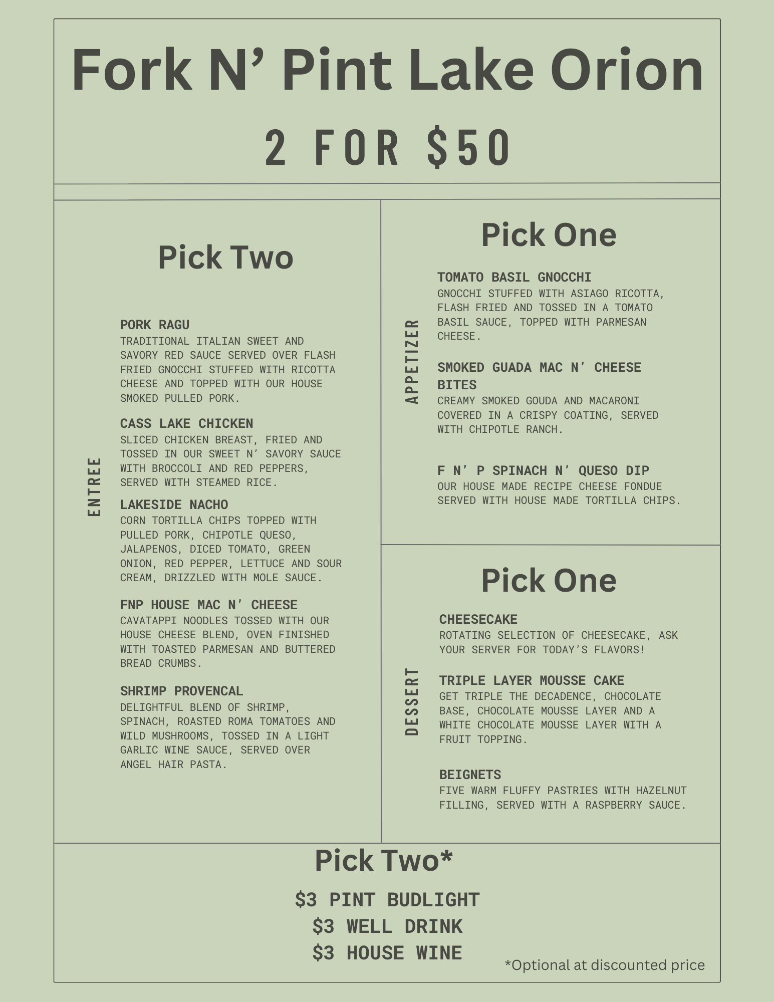 Fork N' Pint, Lake Orion