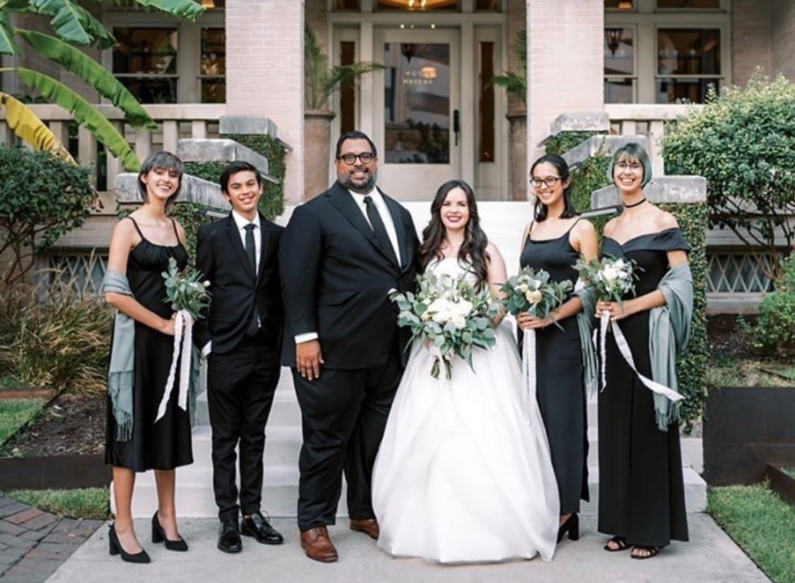 family wedding photo