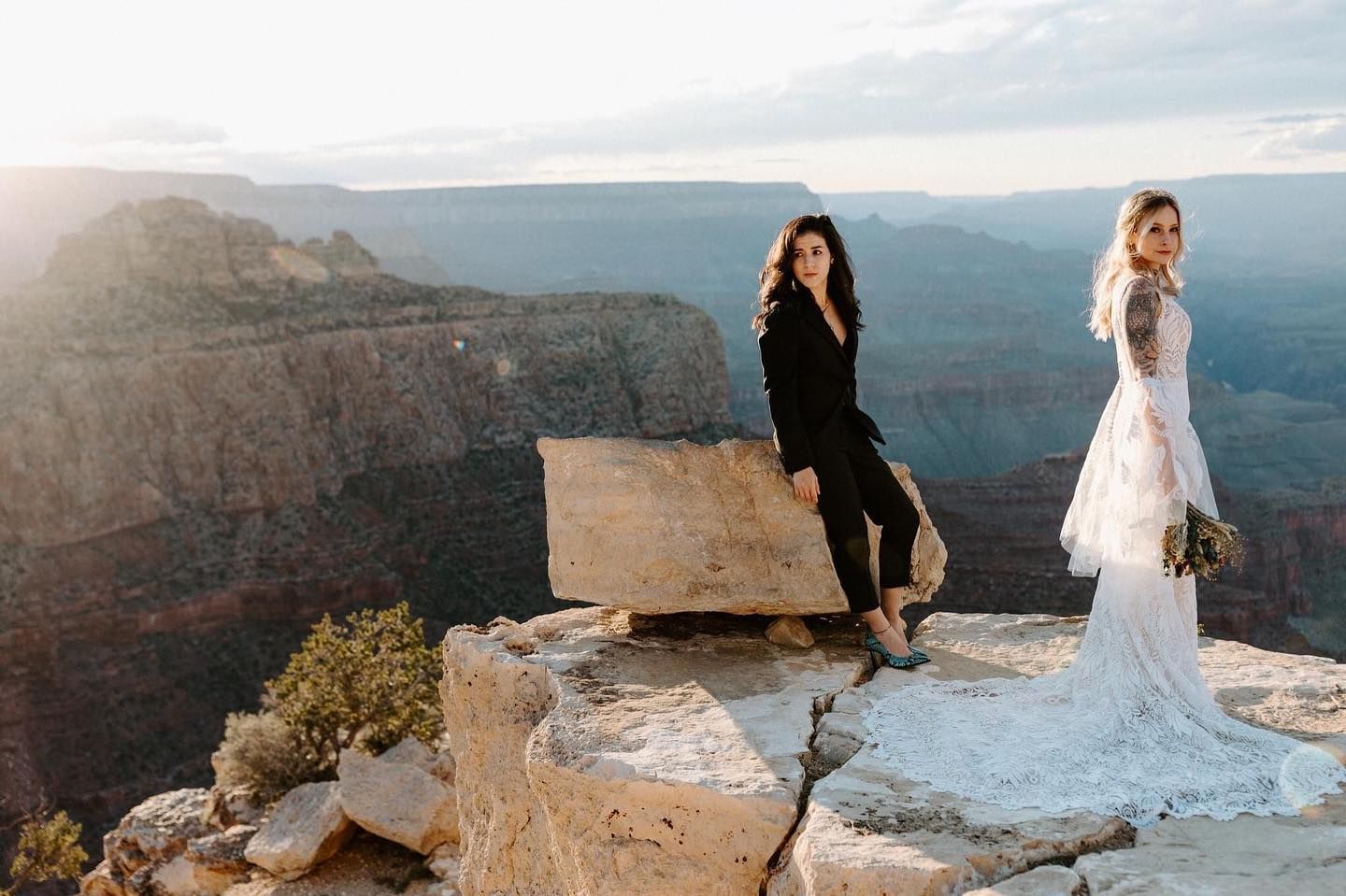 wedding on a cliff