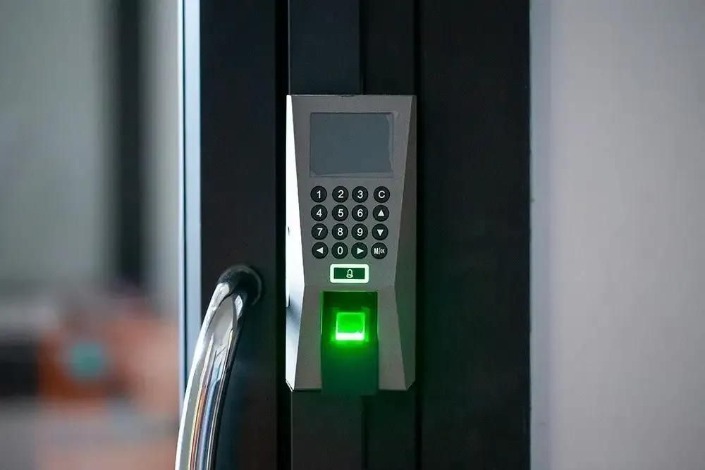 A Close up Of a Fingerprint Scanner on A Door — The Lock Doctor in Mount Hutton, NSW