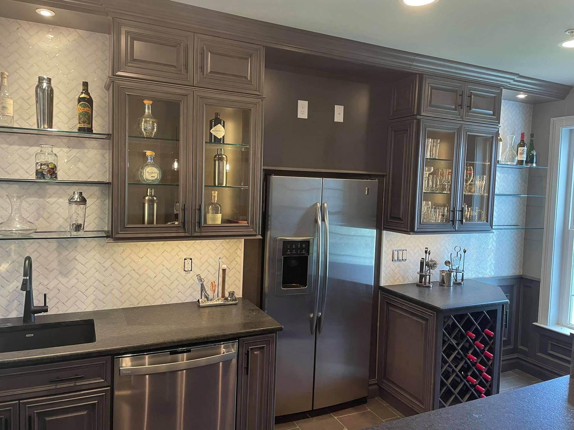 Kitchen Glass Shelving — Horsham, PA — Affordable Custom Enclosures, Inc.