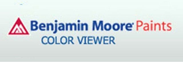 Benjamin Moore Paints logo with red triangle, white mountain graphic, and
