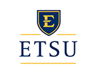 A logo for etsu university with a shield and the letter e on it.