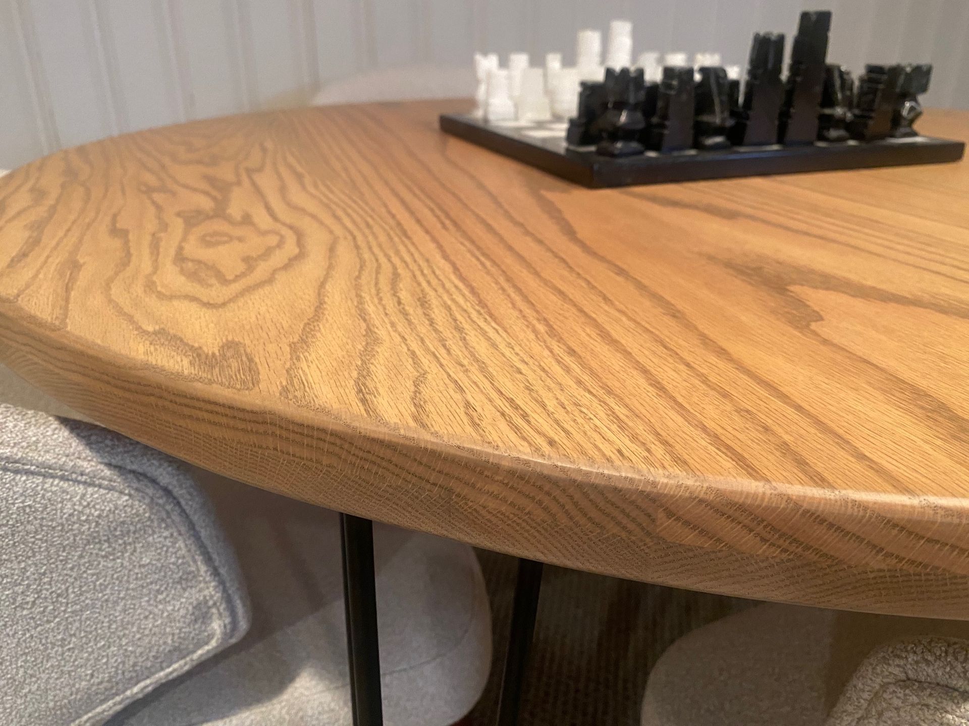 48in Round Oak Hardwood Dining Table
