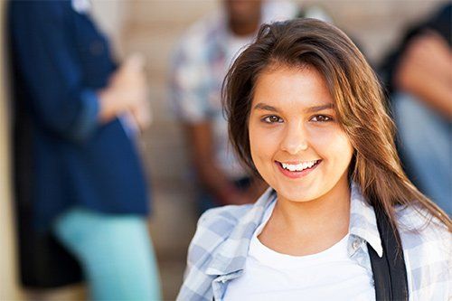 Girl in Middle School Smiling — Statesville, NC — Joseph M. Perry, D.D.S., P.A.