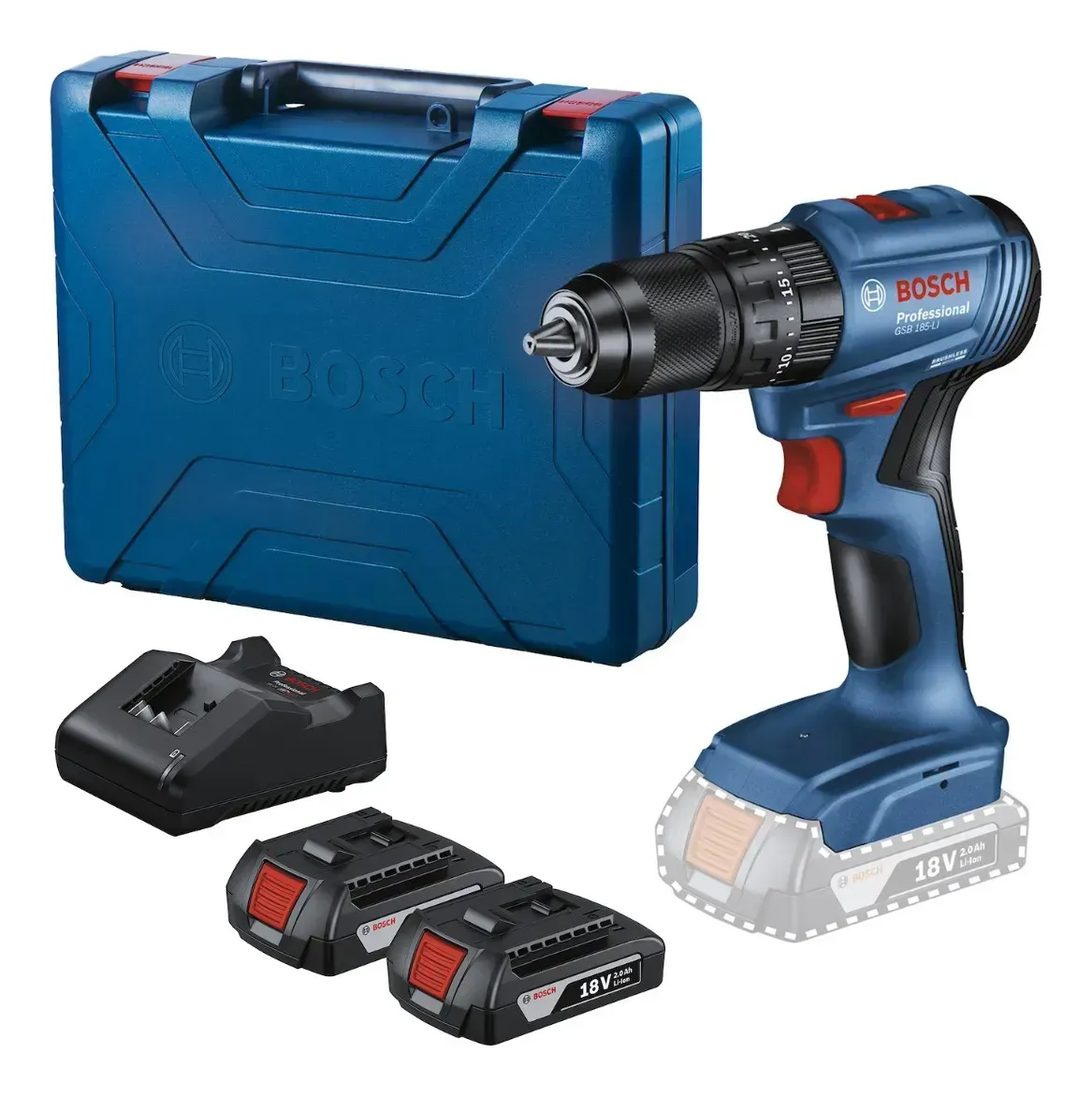 Taladro Percutor Bosch Gsb 185 X Line 91 Azul 0-1.900 Rpm