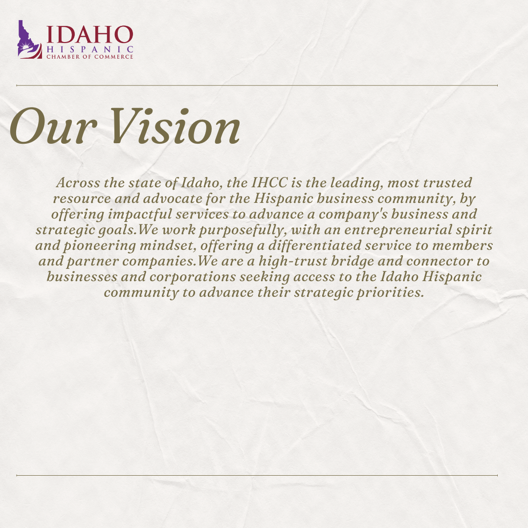 A piece of paper that says our vision on it