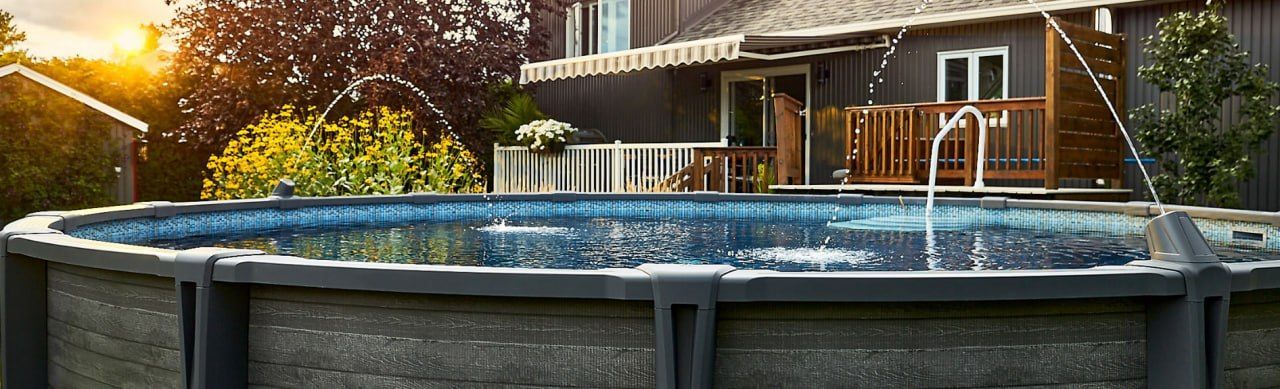 Above ground pool installation in a Deltona, FL backyard