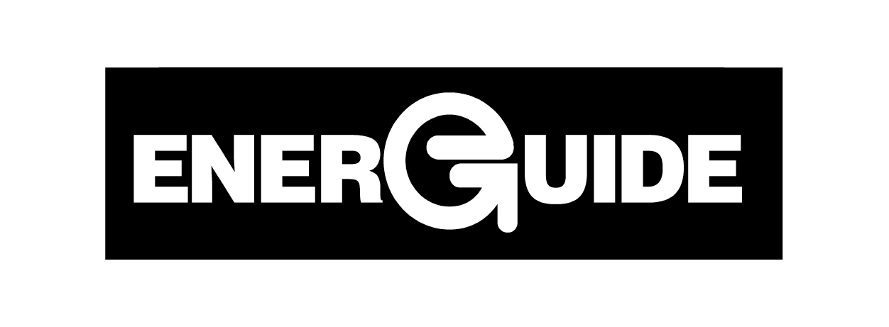 Logo EnerGuide : Texte blanc sur rectangle noir.