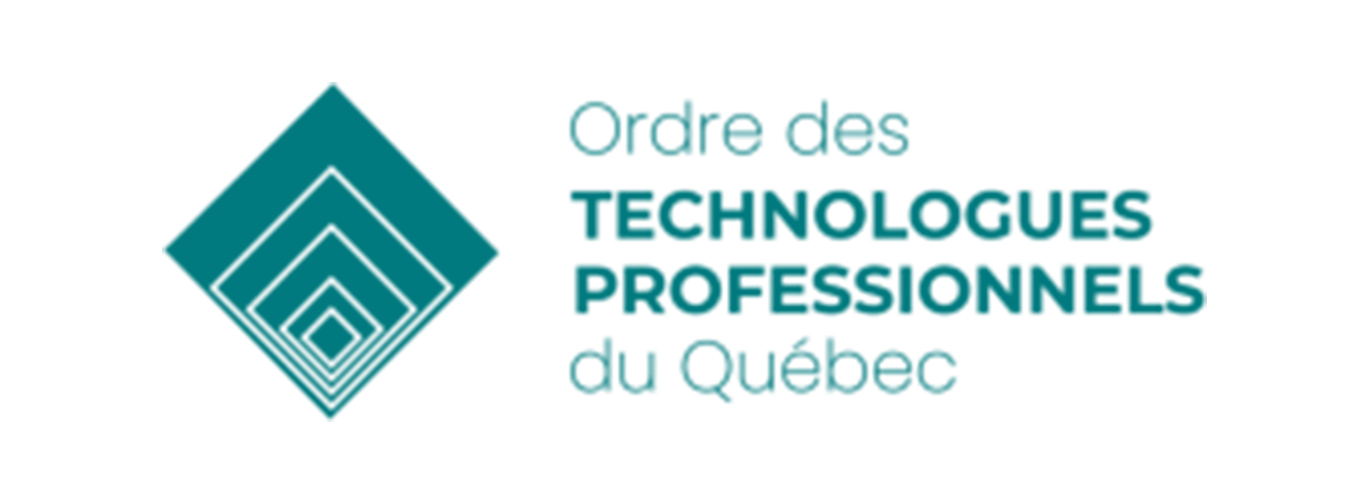 Logo of the Ordre des technologues professionnels du Québec. Features a teal diamond design and text on a white background.