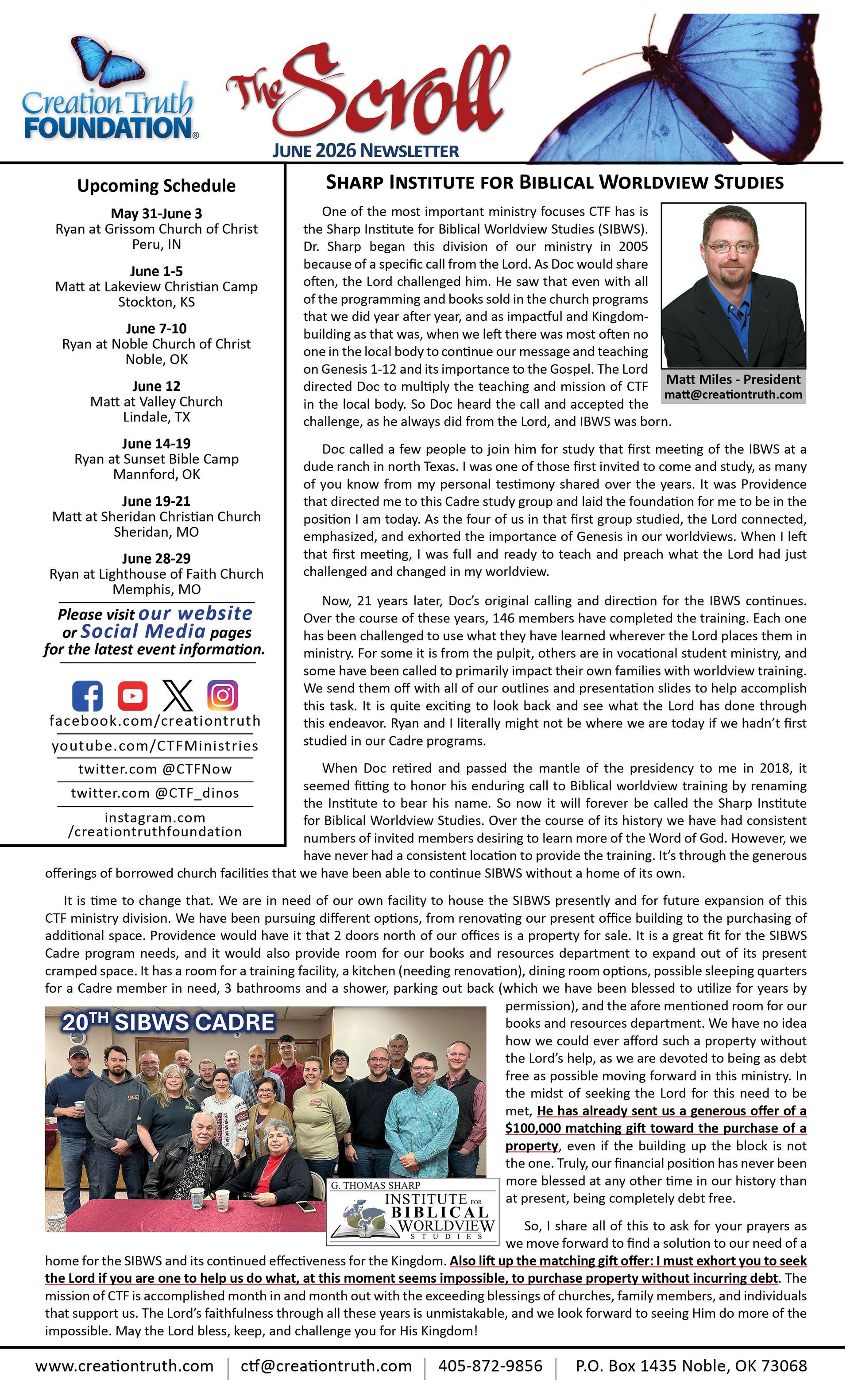 Sept/Oct Newsletter Front