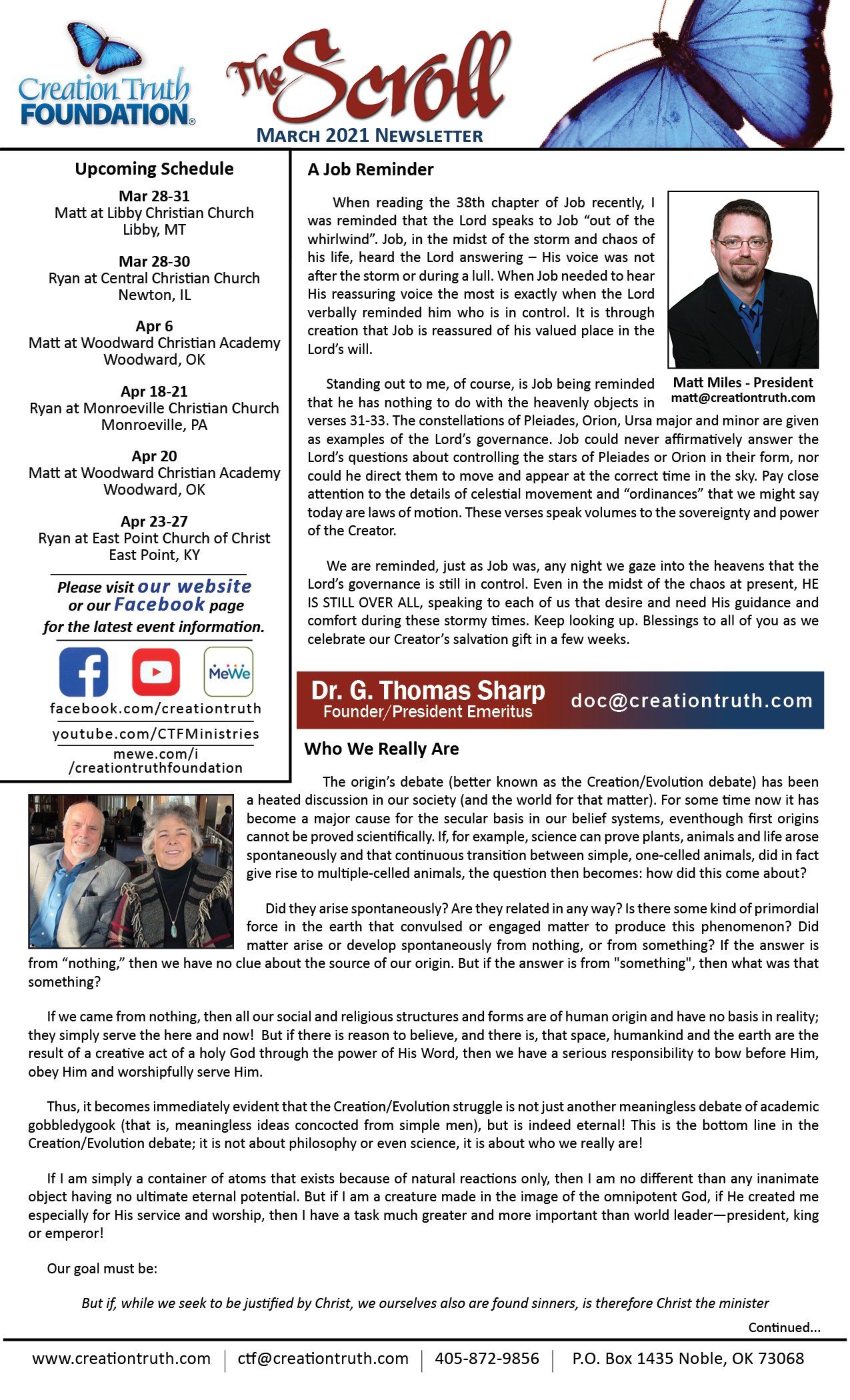 April Newsletter Front
