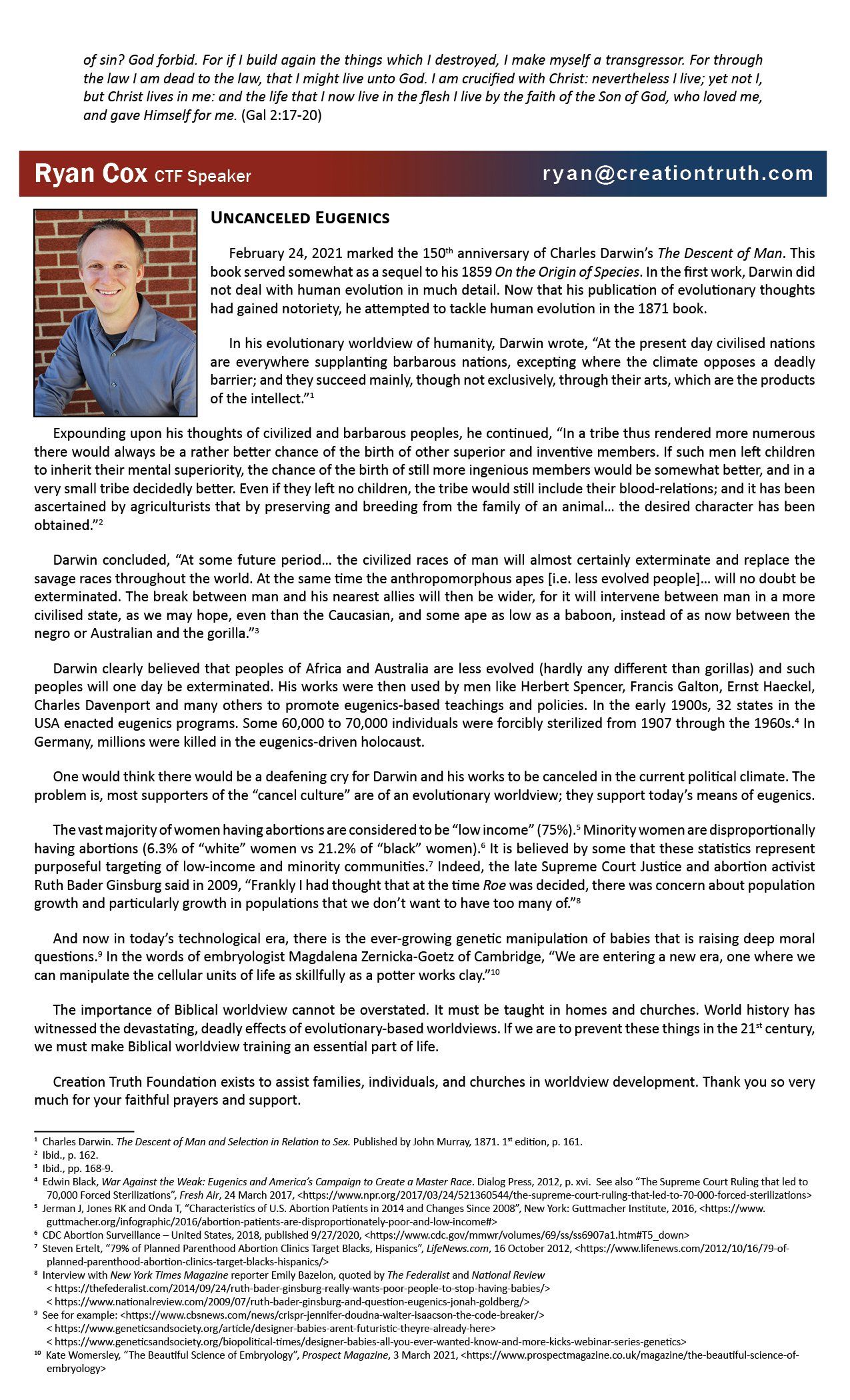 April Newsletter Back