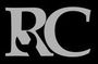 RC initials in light gray on a black background.