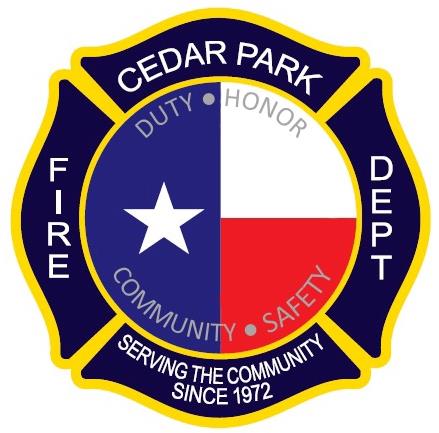 A logo for the Cedar Park fire department